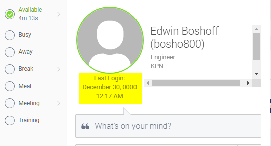 Wrong last login date and time